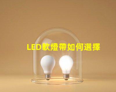 LED軟燈帶如何選擇最適合您項目的LED軟燈帶