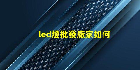 led燈批發廠家如何選擇最具性價比的合作伙伴