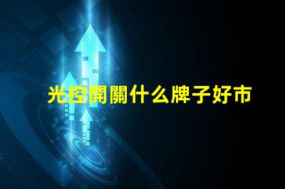 光控開關什么牌子好市場上最受歡迎的光控開關品牌推薦