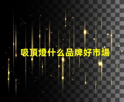 吸頂燈什么品牌好市場上最受歡迎的吸頂燈品牌解析