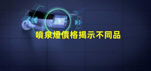 噴泉燈價格揭示不同品牌與規格的價格差異