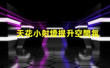 天花小射燈提升空間氛圍的照明選擇