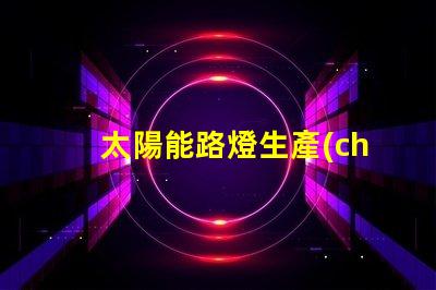 太陽能路燈生產(chǎn)公司高效能照明解決方案的選擇