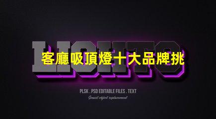 客廳吸頂燈十大品牌挑選優質品牌的實用指南