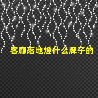客廳落地燈什么牌子的好選購優質落地燈的實用指南
