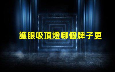 護眼吸頂燈哪個牌子更好專業(yè)品牌的選擇指南